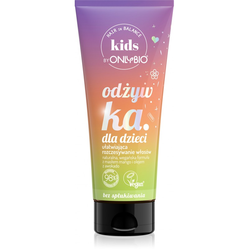 Hair in Balance KIDS by ONLYBIO Odżywka bez spłukiwania ułatwiająca rozczesywanie włosów 200ml